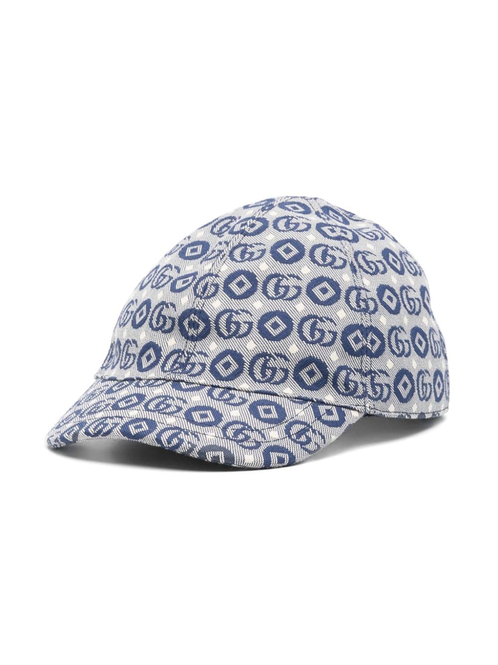 Gucci Kids Double G cotton baseball cap - Blue von Gucci Kids