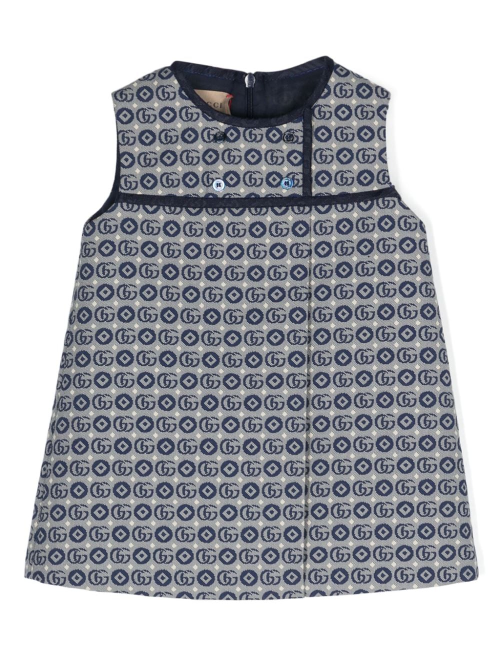 Gucci Kids Double G cotton dress - Blue von Gucci Kids