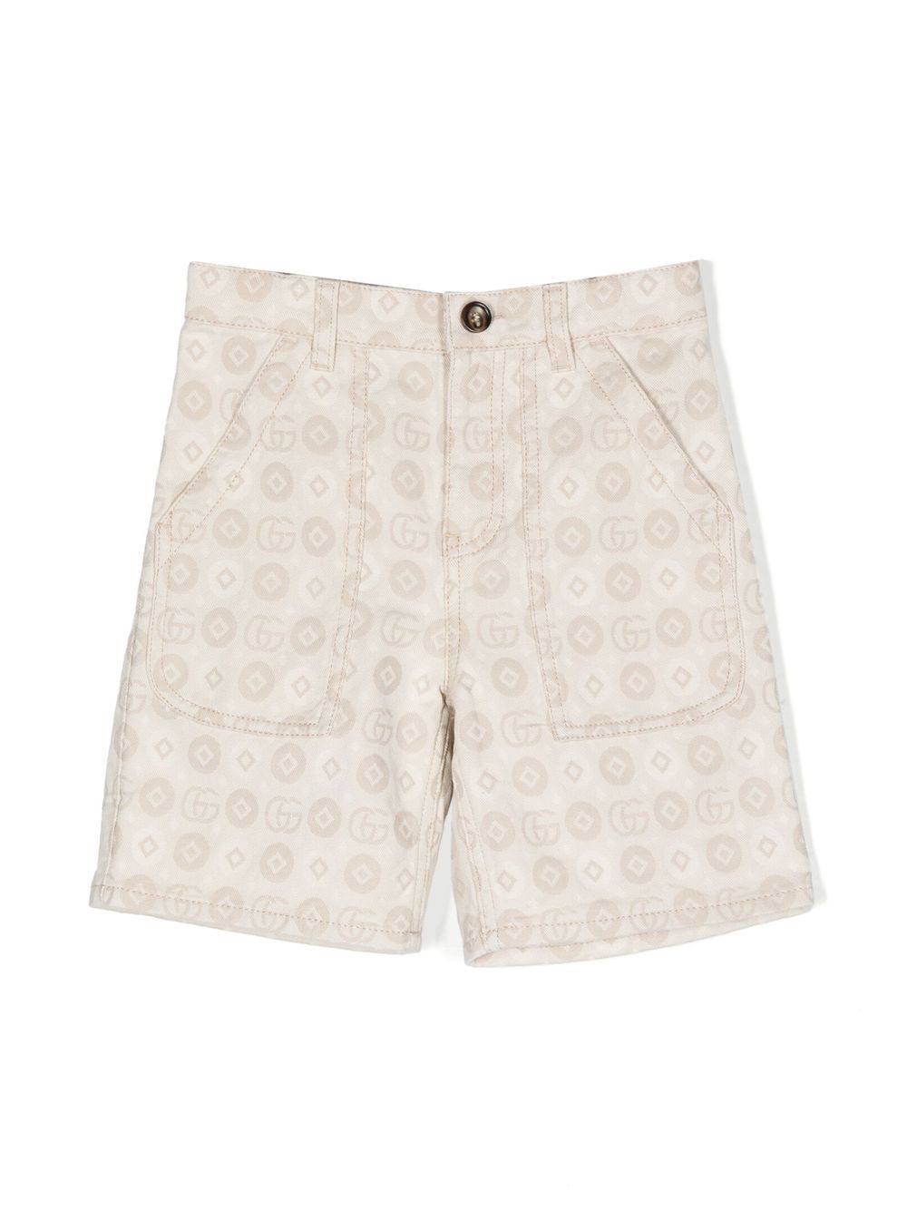 Gucci Kids Double G jacquard shorts - Neutrals von Gucci Kids