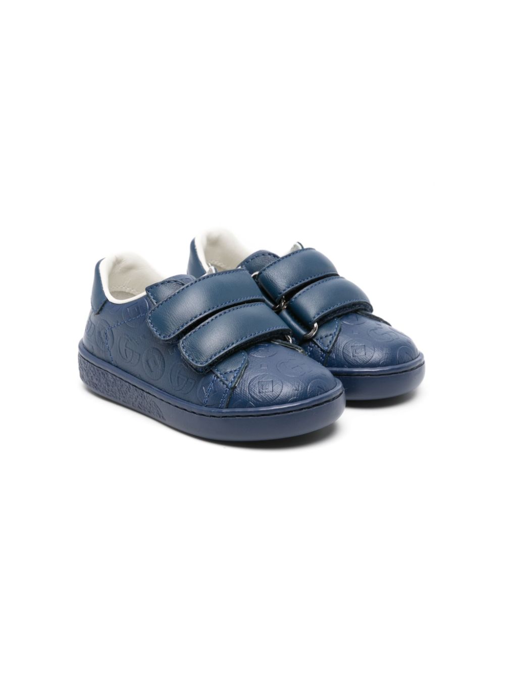 Gucci Kids Double G leather sneakers - Blue von Gucci Kids