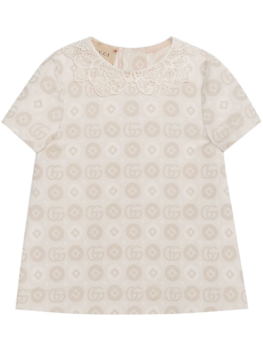 Gucci Kids Double-G-logo denim dress - Neutrals von Gucci Kids