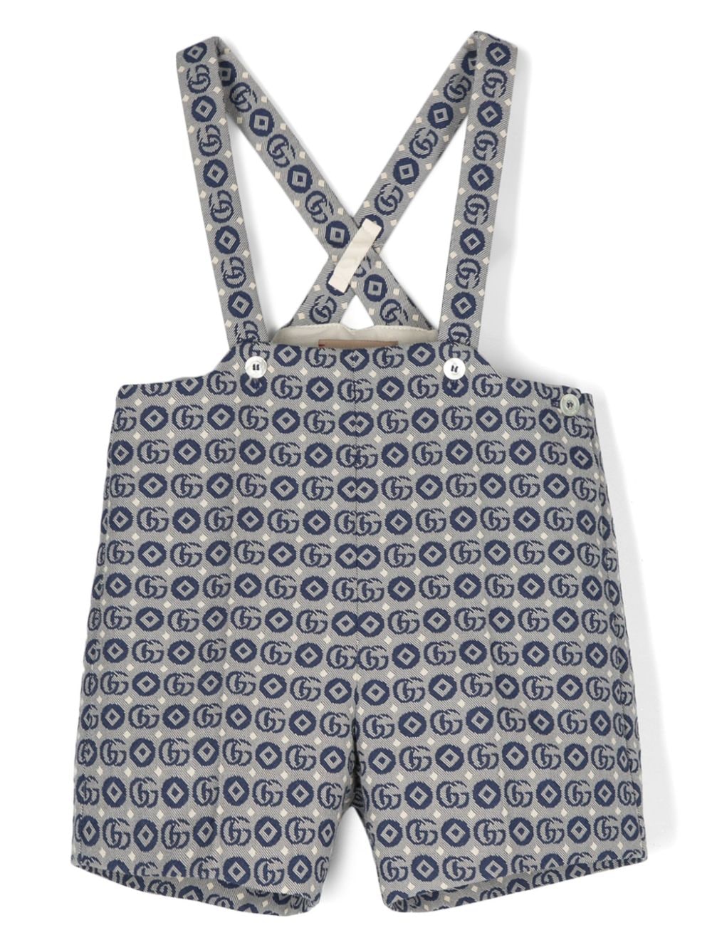 Gucci Kids Double-G-pattern dungarees - Blue von Gucci Kids