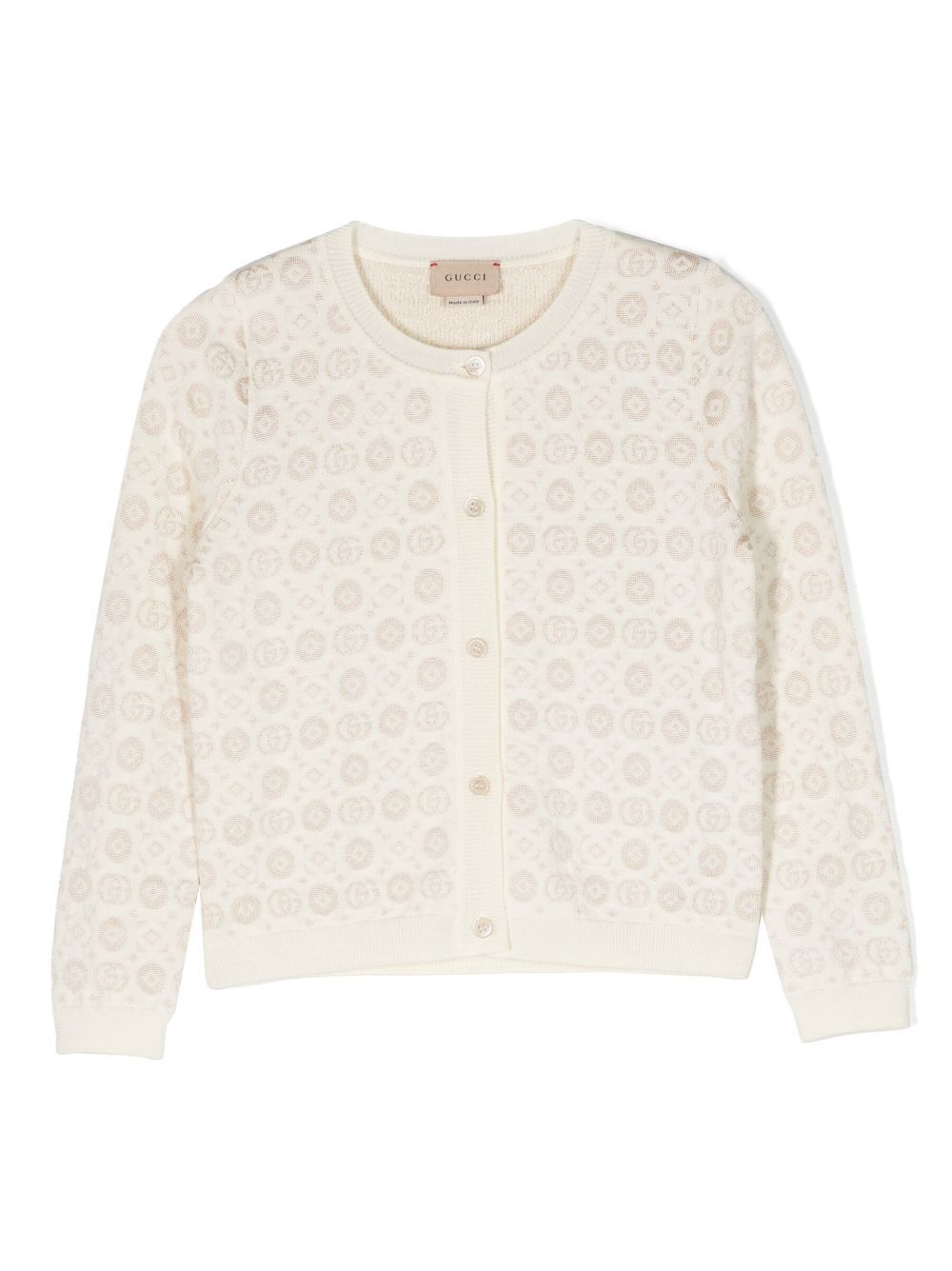 Gucci Kids Double G wool cardigan - Neutrals von Gucci Kids