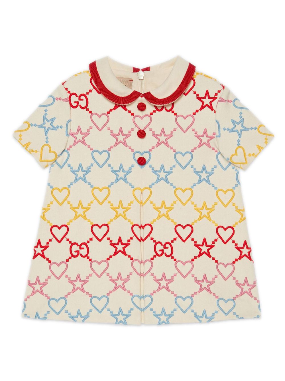 Gucci Kids GG Hearts short-sleeved dress - Neutrals von Gucci Kids