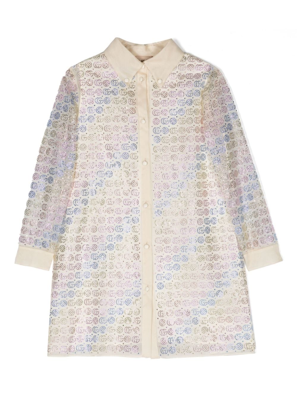 Gucci Kids GG crystal-embellished shirtdress - Neutrals von Gucci Kids