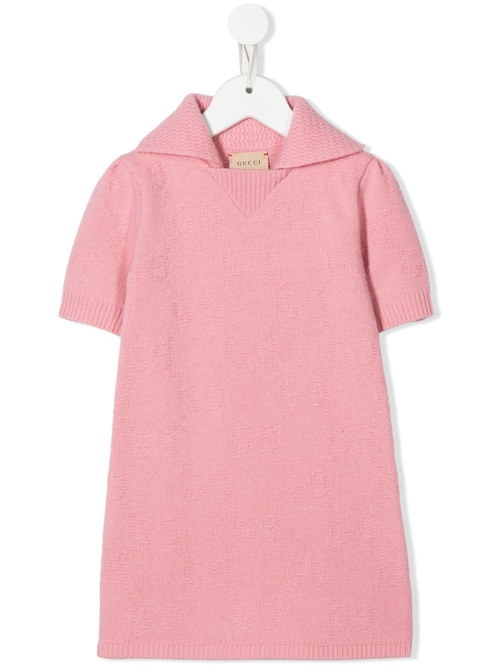 Gucci Kids jacquard-logo knitted mini dress - Pink von Gucci Kids