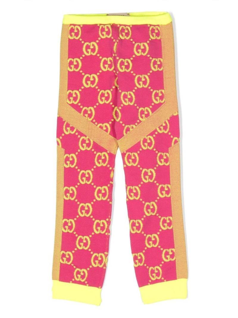 Gucci Kids GG logo knitted leggings - Pink von Gucci Kids