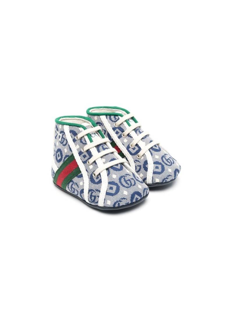 Gucci Kids GG print pre-walkers - Blue von Gucci Kids