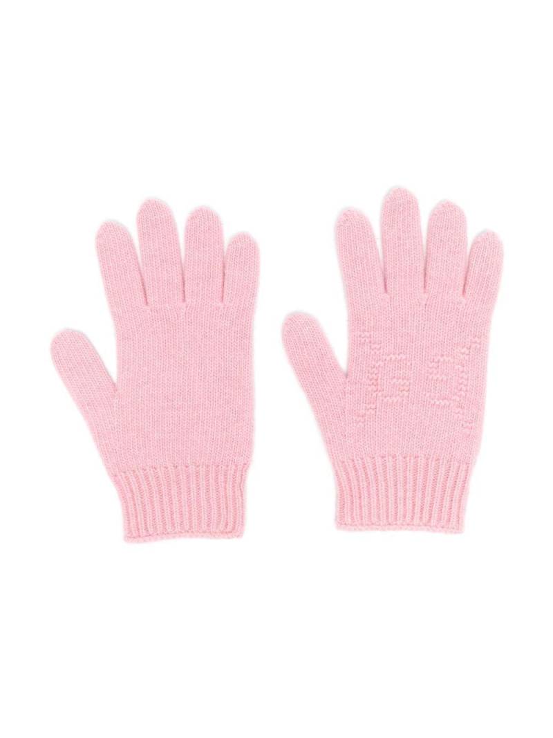 Gucci Kids GG wool gloves - Pink von Gucci Kids