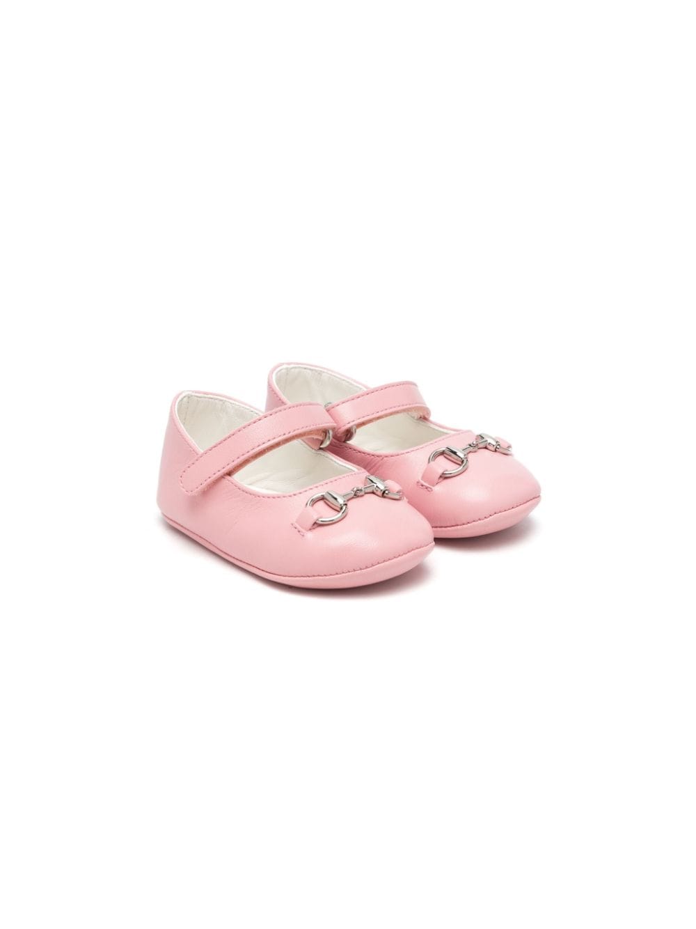 Gucci Kids Horsebit-detail leather ballerina shoes - Pink von Gucci Kids