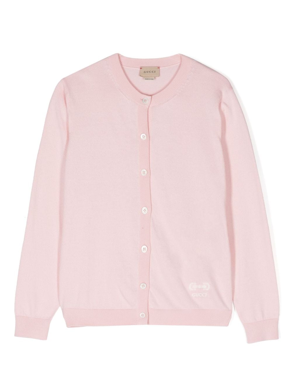 Gucci Kids Horsebit-detail cotton cardigan - Pink von Gucci Kids