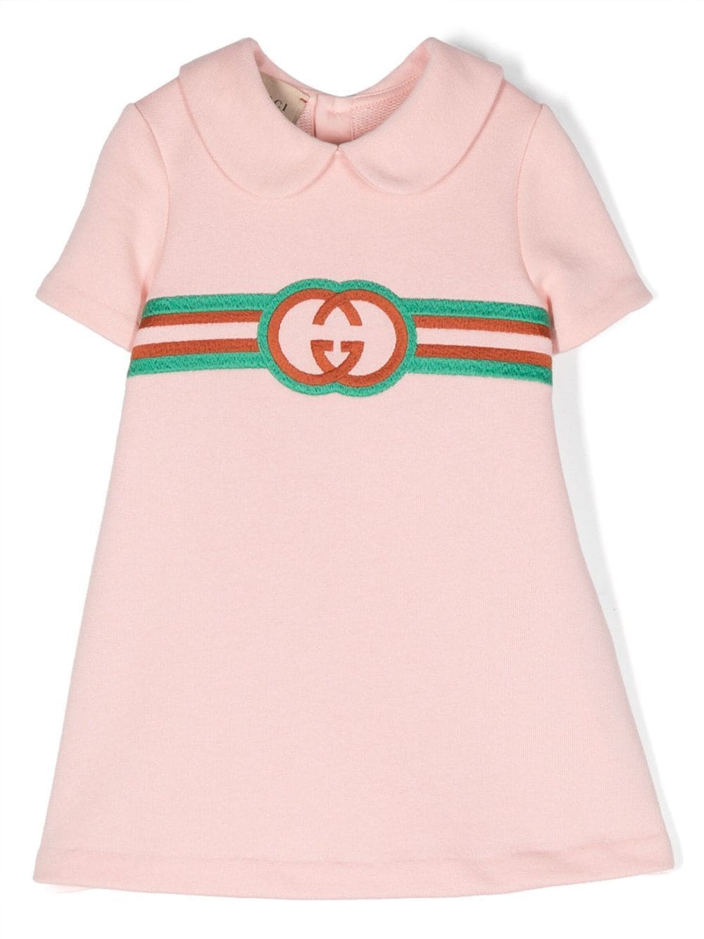 Gucci Kids Interlocking G embroidered jersey dress - Pink von Gucci Kids