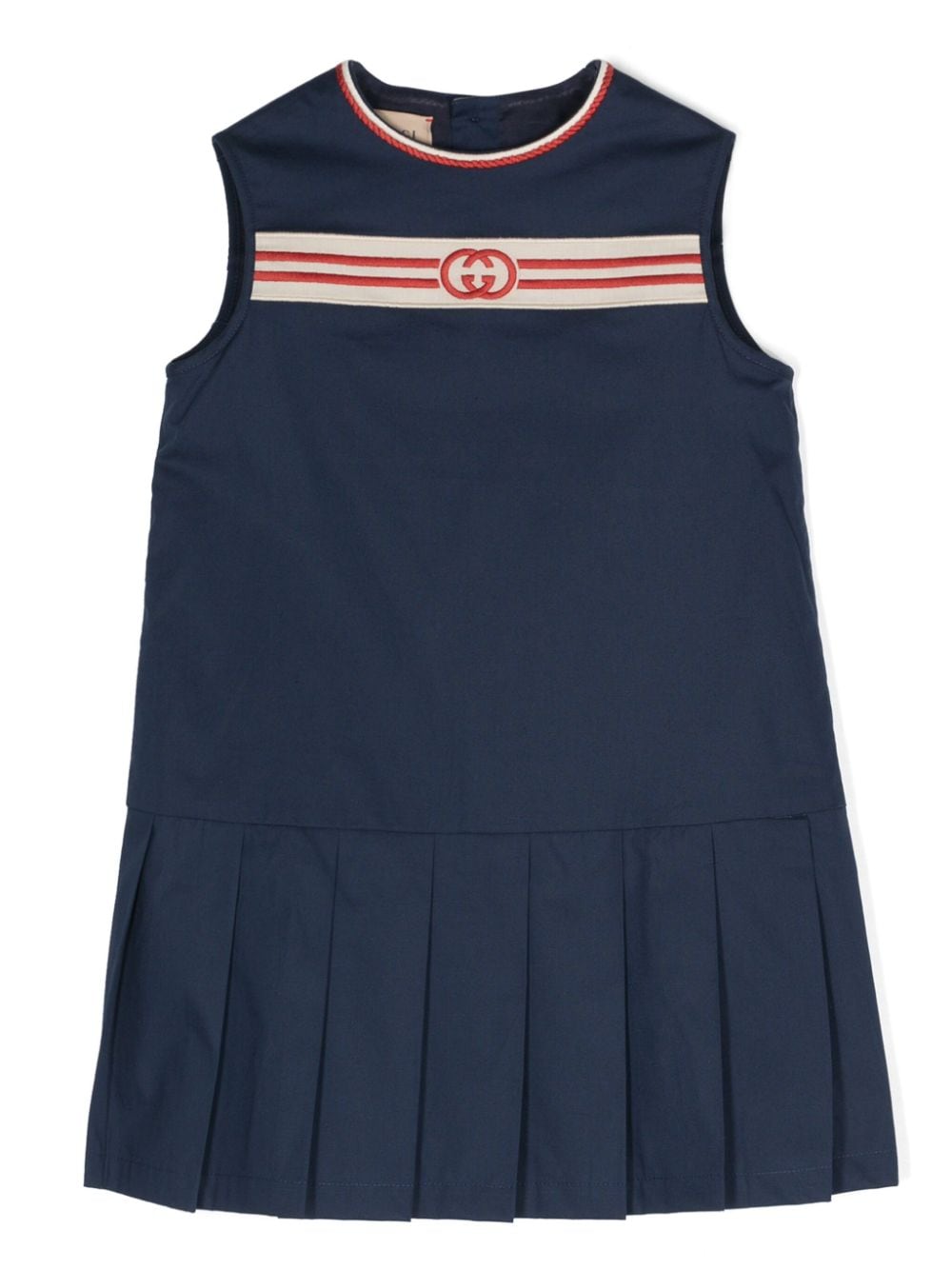 Gucci Kids Interlocking G box-pleat dress - Blue von Gucci Kids