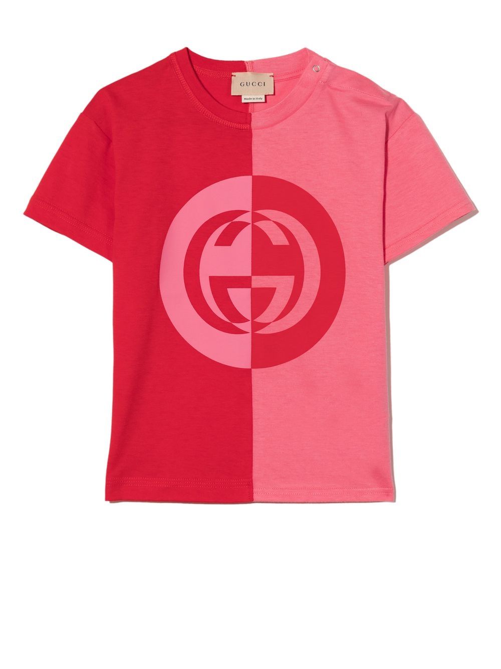 Gucci Kids Interlocking G colour-block T-shirt - Red von Gucci Kids