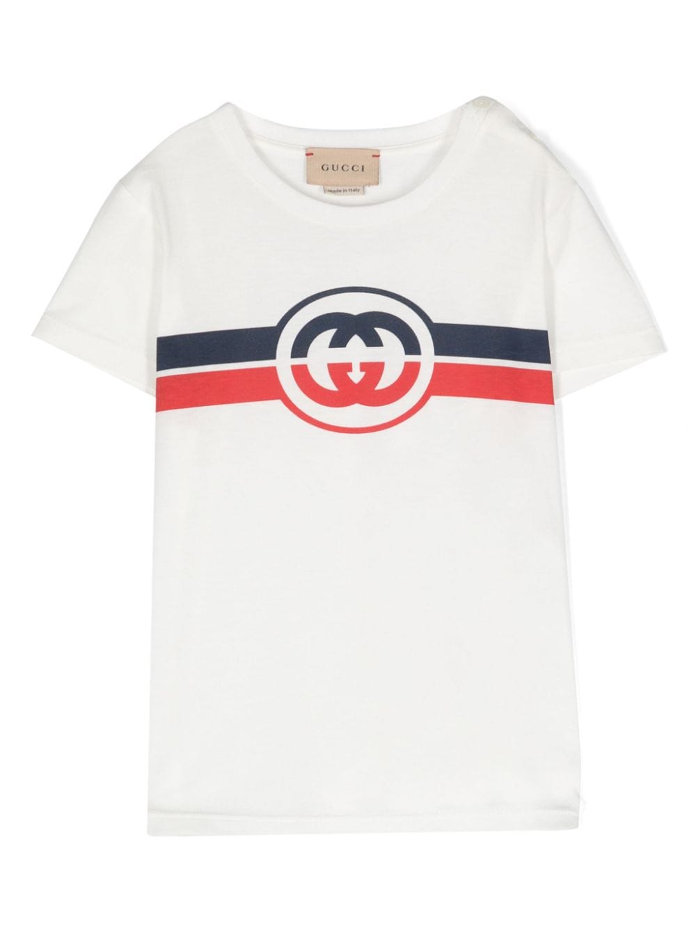 Gucci Kids Interlocking-G cotton T-shirt - White von Gucci Kids