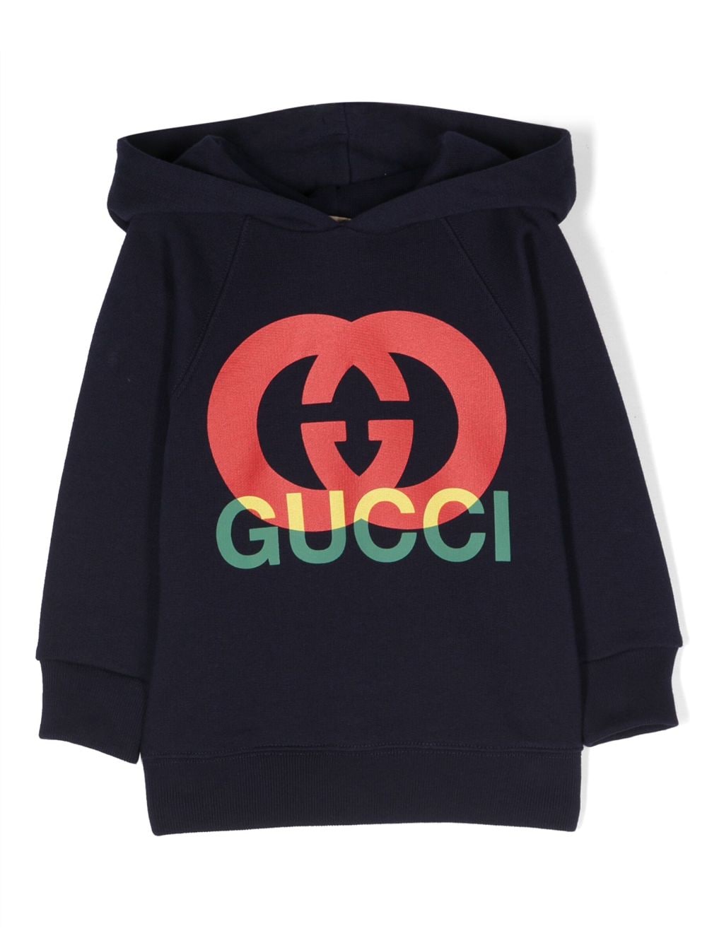 Gucci Kids Interlocking G cotton hoodie - Blue von Gucci Kids
