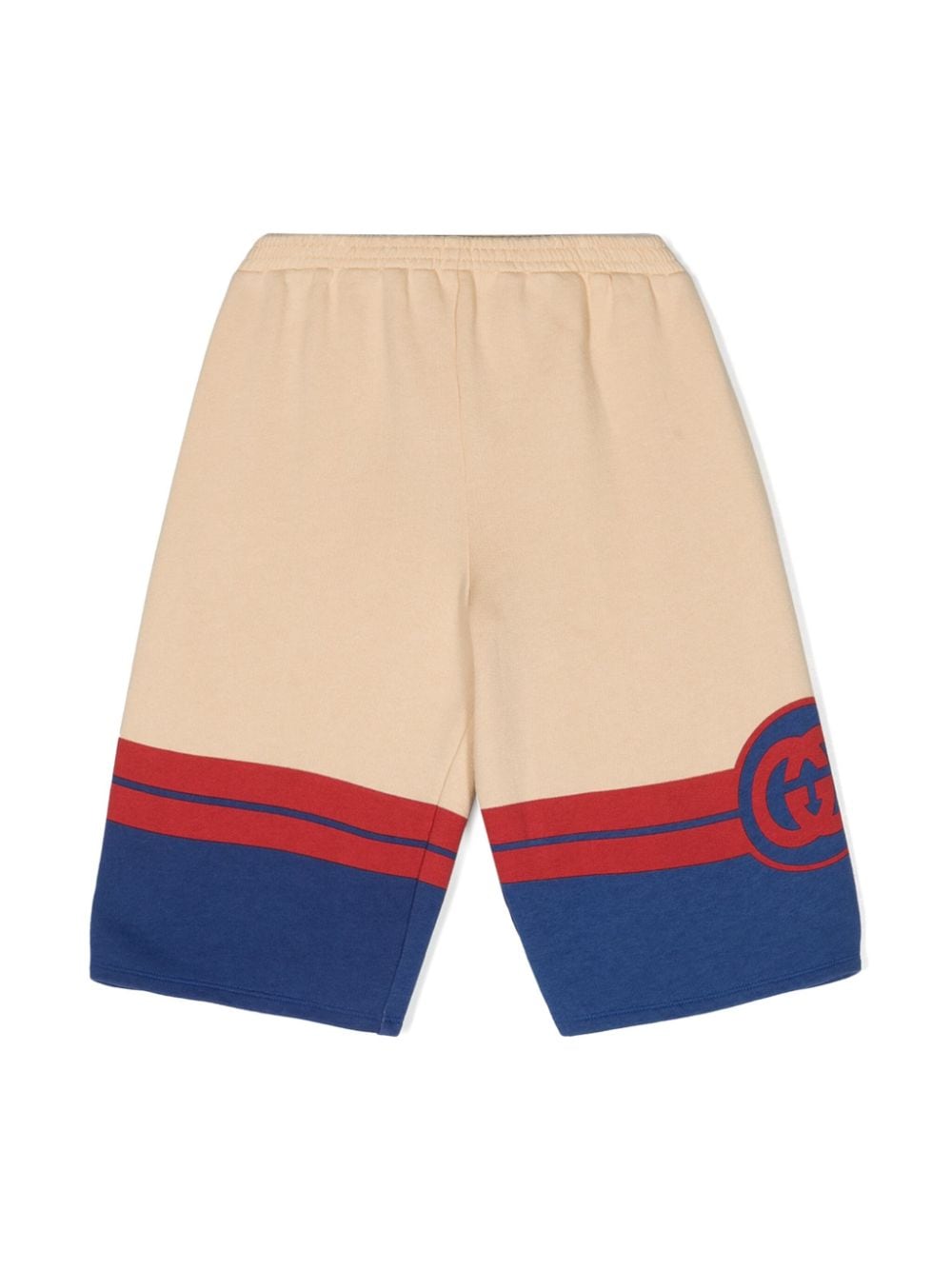 Gucci Kids Interlocking G-logo cotton shorts - Neutrals von Gucci Kids