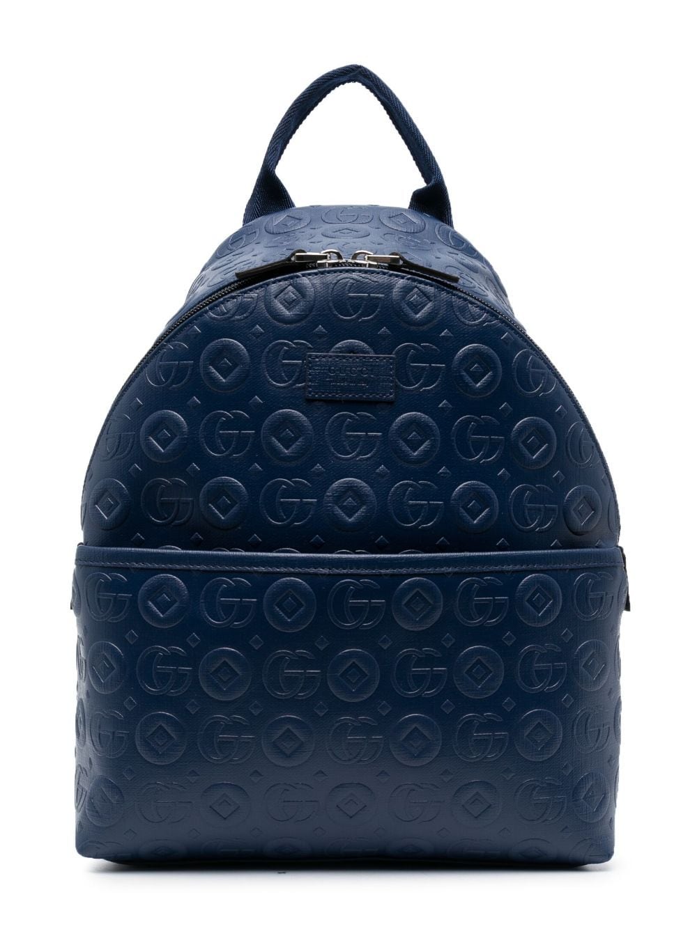 Gucci Kids Interlocking G logo leather backpack - Blue von Gucci Kids