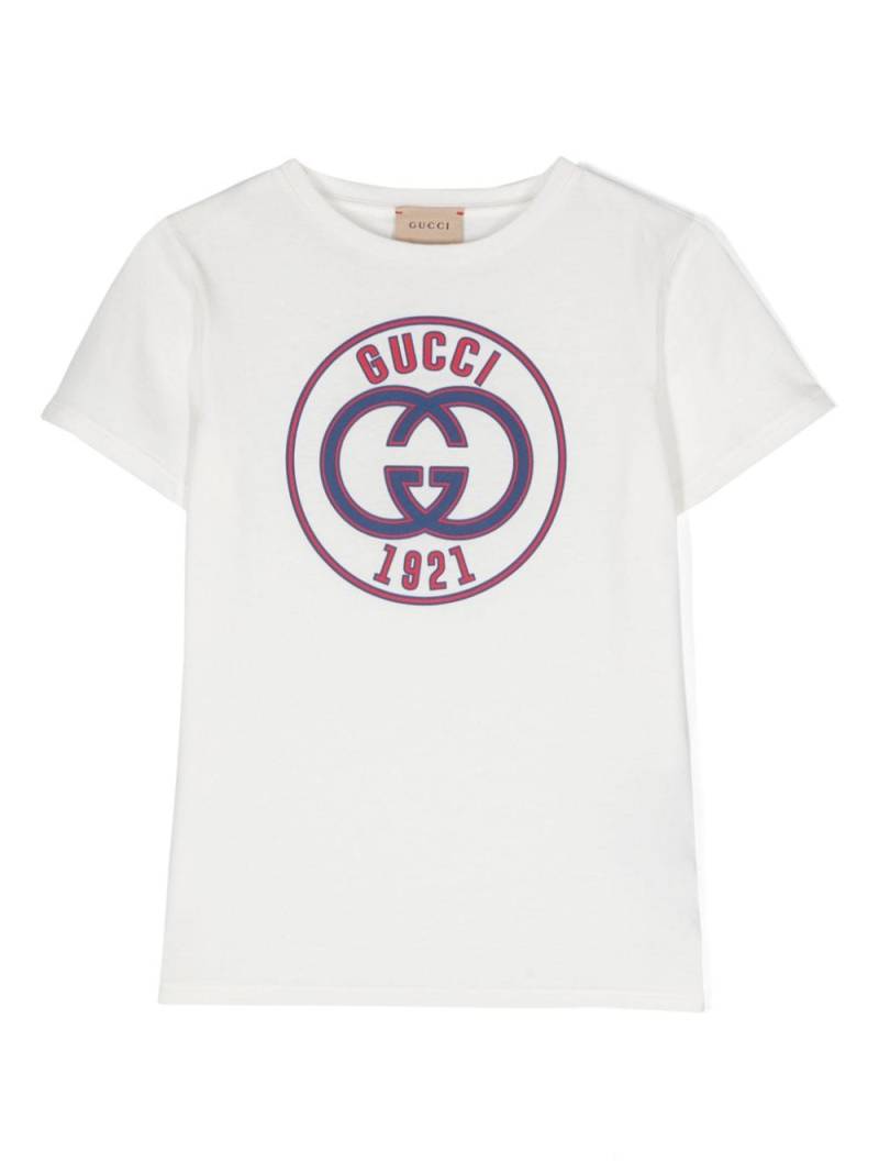 Gucci Kids Interlocking G logo print T-shirt - White von Gucci Kids