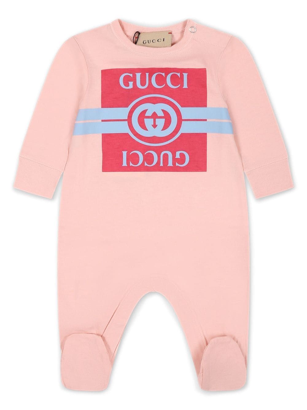 Gucci Kids Interlocking G logo-print cotton pyjama - Pink von Gucci Kids