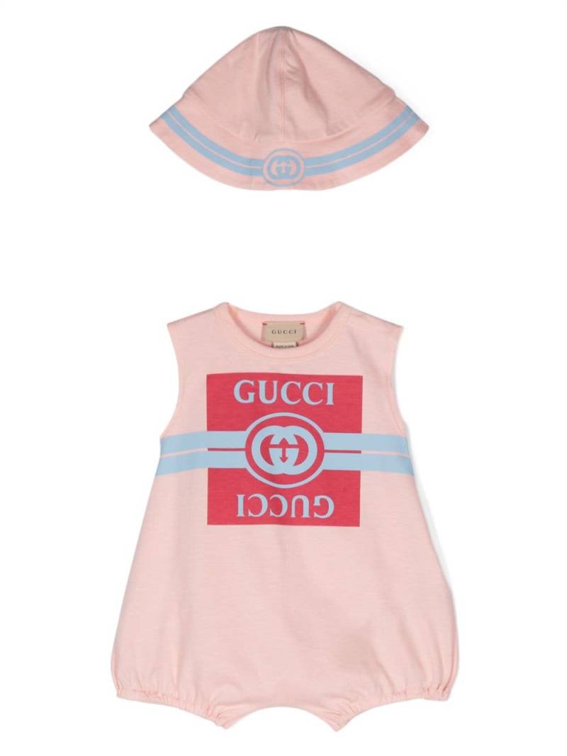 Gucci Kids Interlocking G logo-print cotton shorties (set of two) - Pink von Gucci Kids