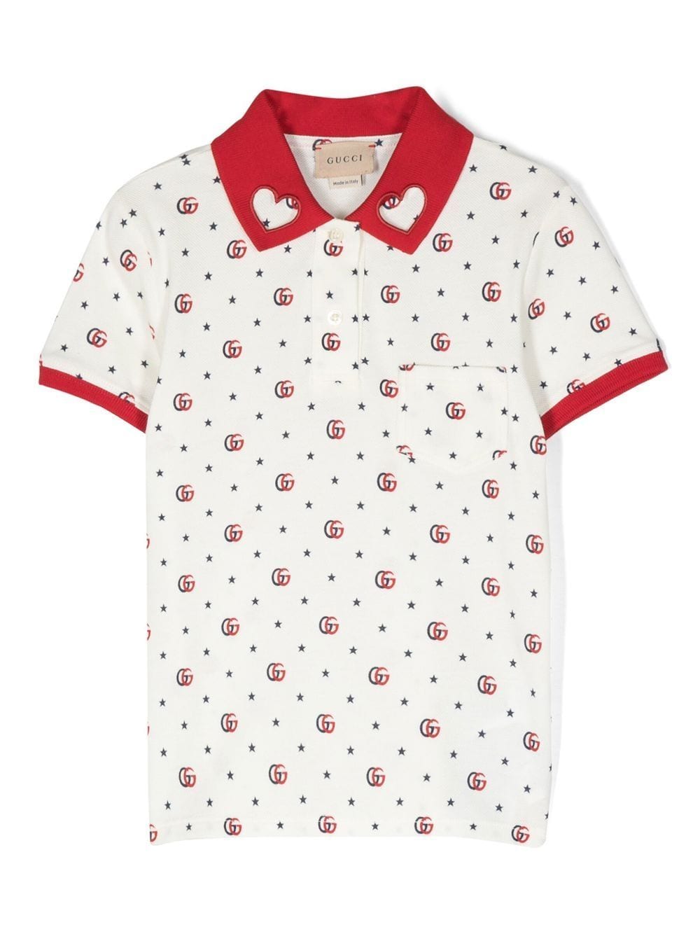 Gucci Kids Interlocking G logo-print polo shirt - White von Gucci Kids