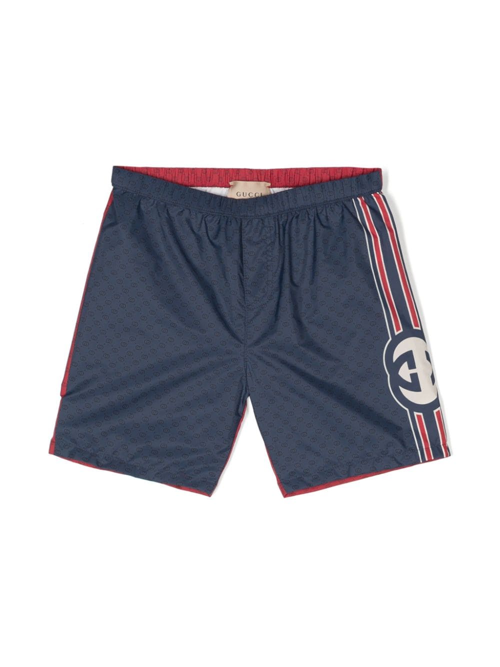 Gucci Kids Interlocking G-motif swim shorts - Blue von Gucci Kids