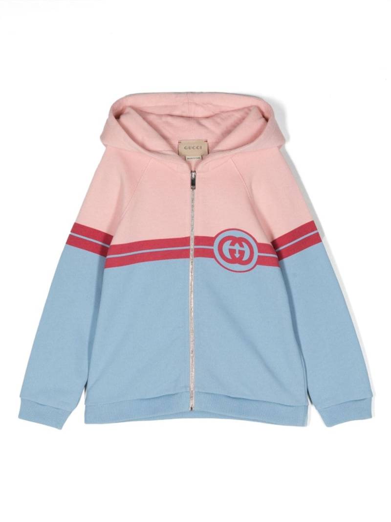 Gucci Kids Interlocking G zip-up hoodie - Pink von Gucci Kids