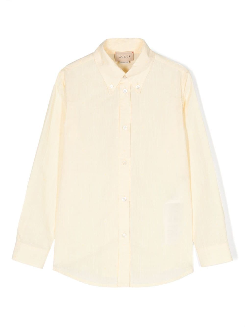 Gucci Kids Square G-print cotton shirt - Yellow von Gucci Kids