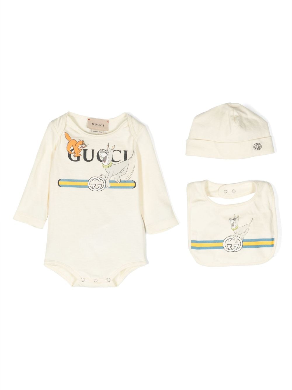 Gucci Kids The Jetsons body set of three - Yellow von Gucci Kids