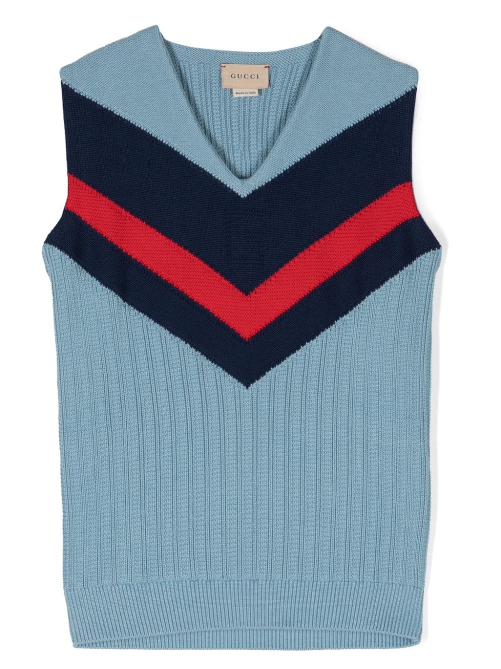 Gucci Kids V-neck knit vest - Blue von Gucci Kids