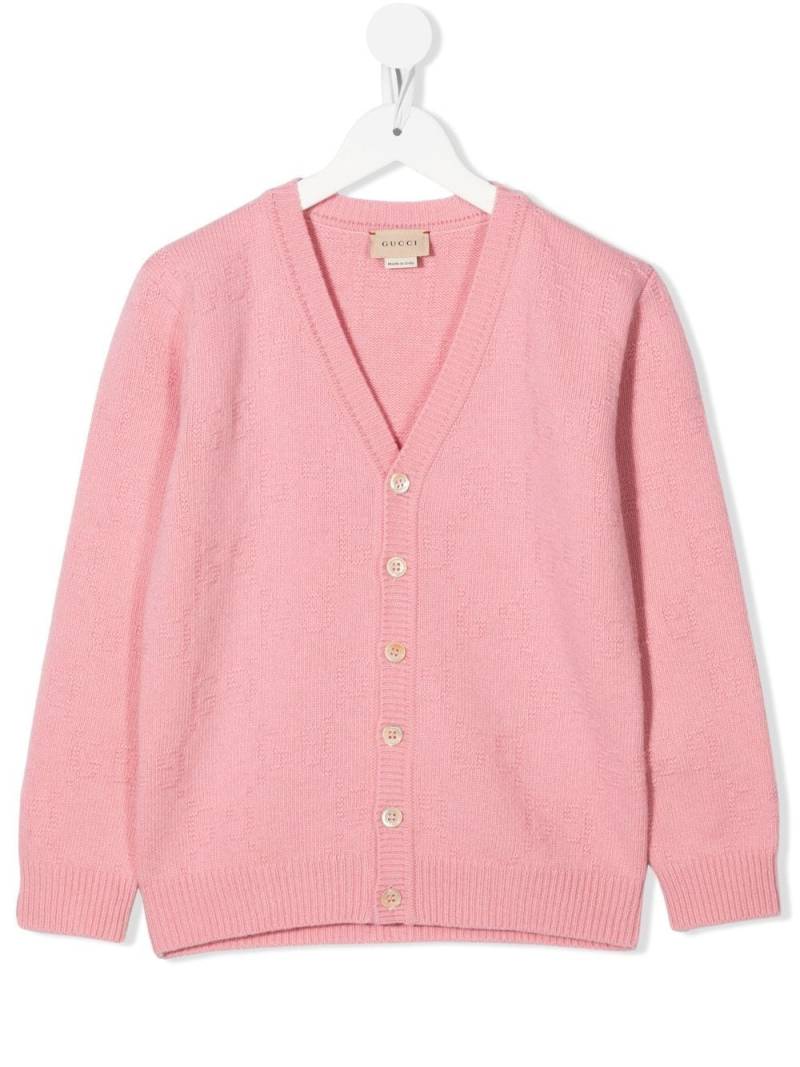 Gucci Kids V-neck wool cardigan - Pink von Gucci Kids