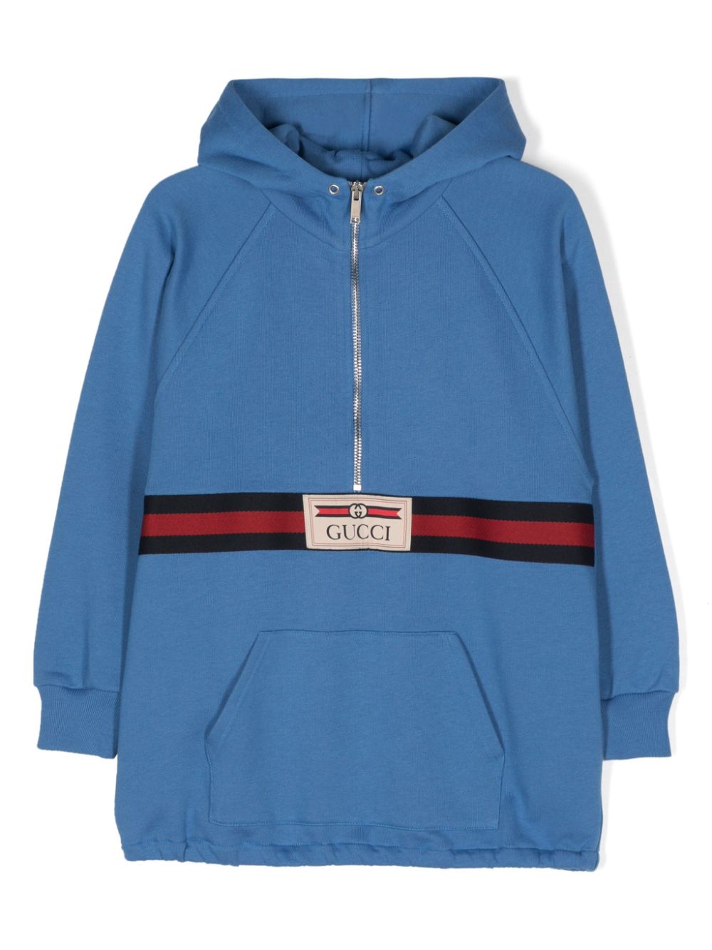 Gucci Kids Web Stripe half-zip hoodie - Blue von Gucci Kids