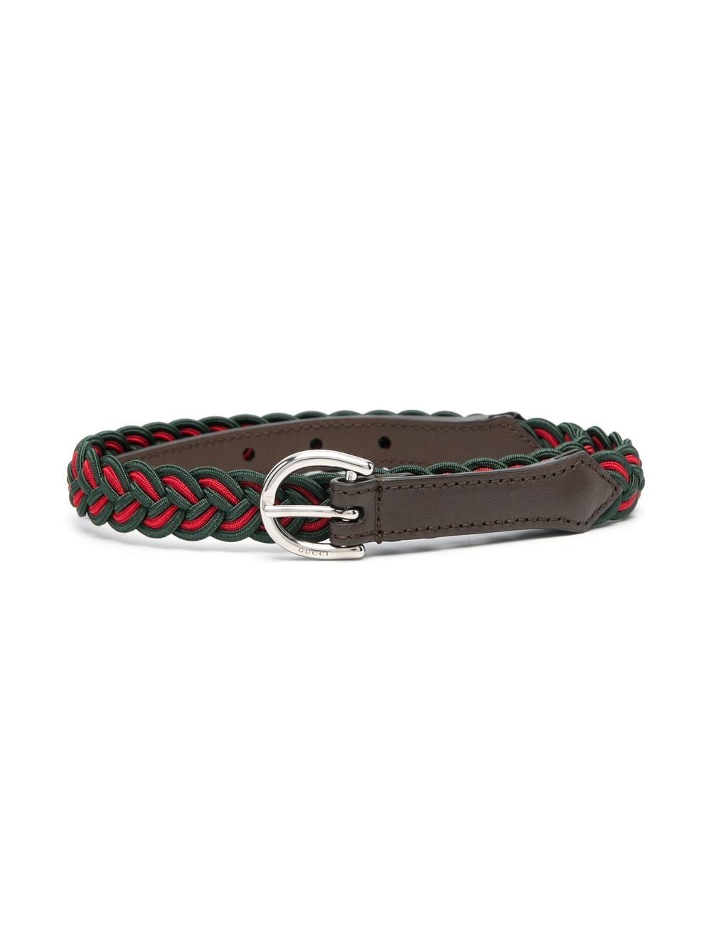 Gucci Kids Web braided buckle belt - Red von Gucci Kids