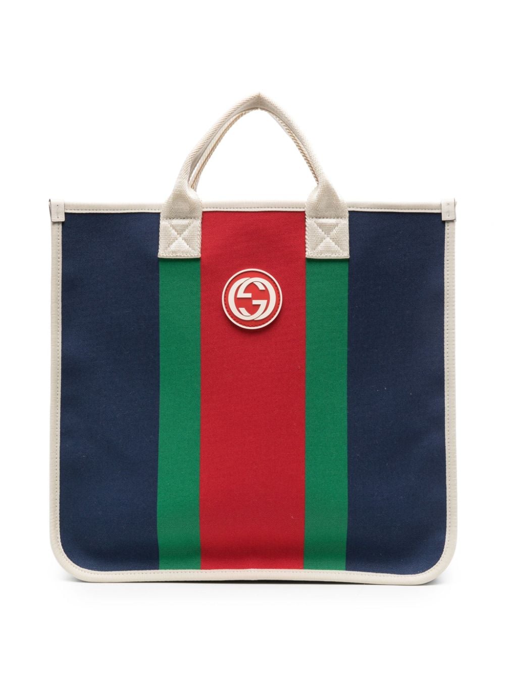 Gucci Kids Web cotton tote bag - Blue von Gucci Kids