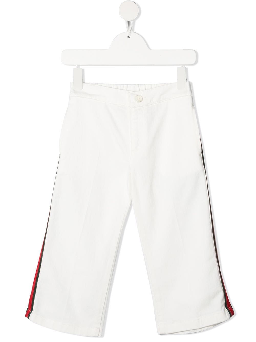Gucci Kids Web-detail straight-leg trousers - White von Gucci Kids