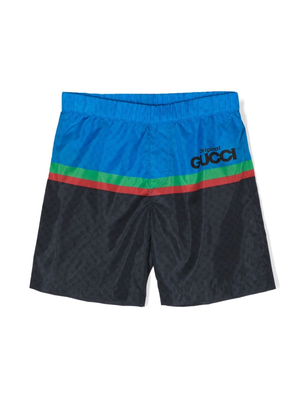 Gucci Kids Web logo-print swim shorts - Blue von Gucci Kids