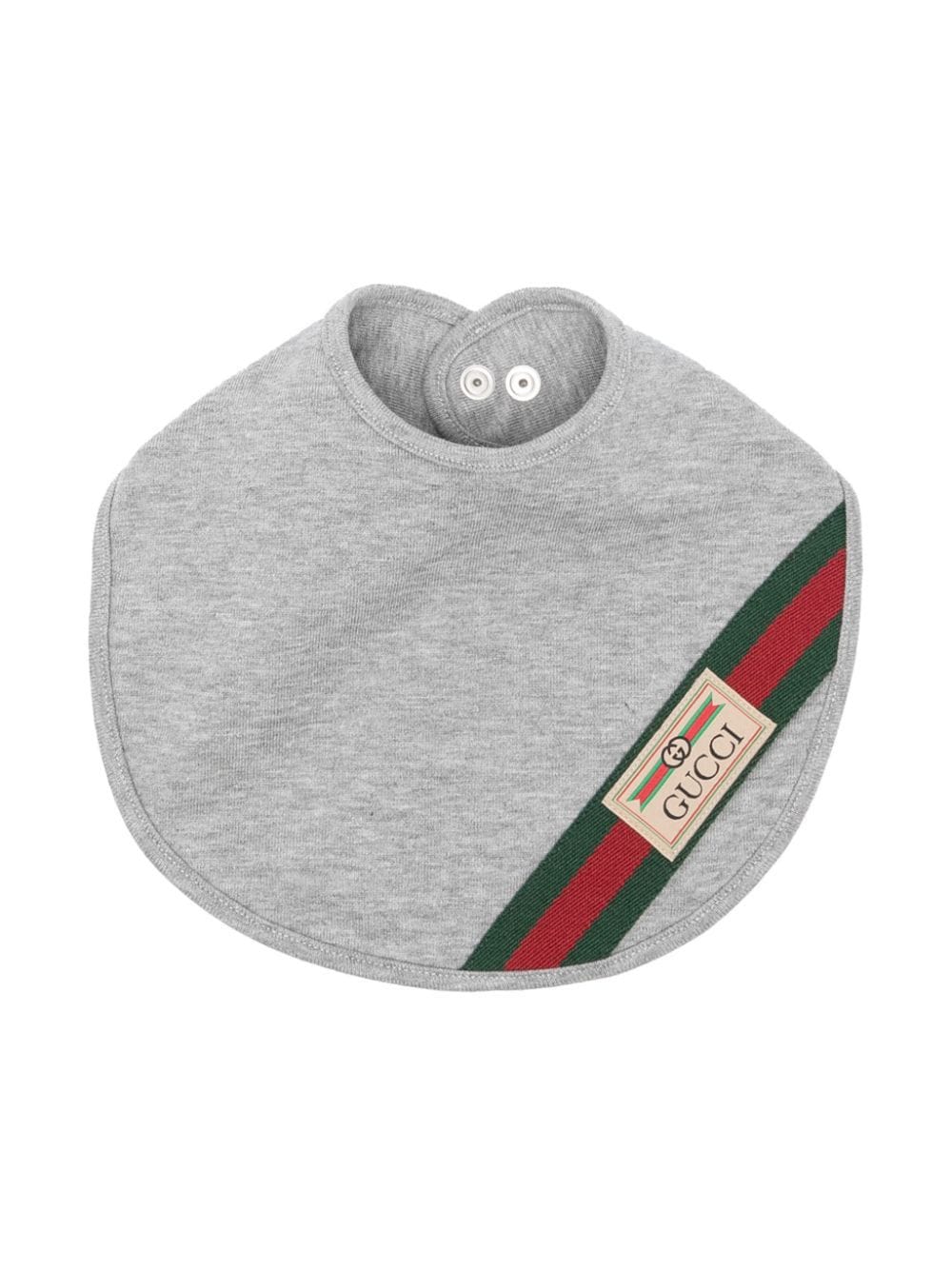 Gucci Kids Web-stripe cotton bib - Grey von Gucci Kids