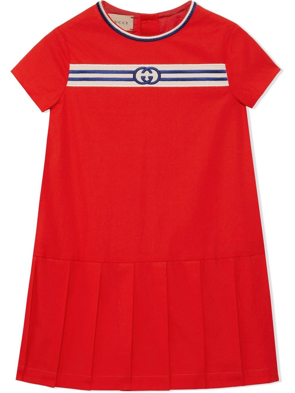 Gucci Kids Web-stripe detail dress - Red von Gucci Kids