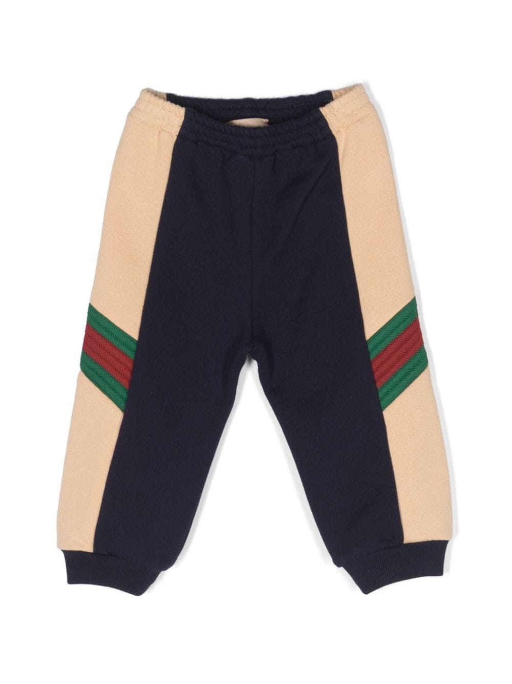 Gucci Kids Web-stripe trim cotton track pants - Blue von Gucci Kids