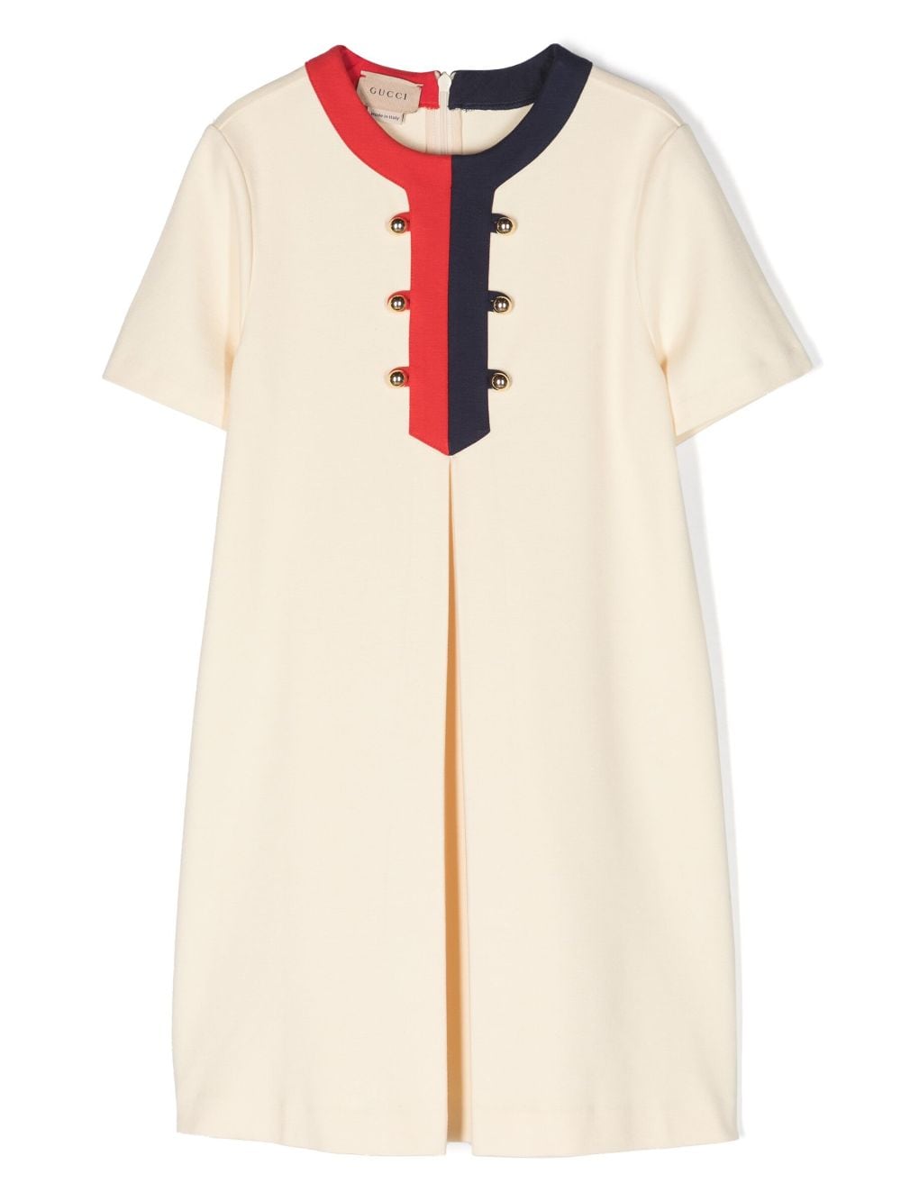 Gucci Kids Web-trim box-pleat dress - Neutrals von Gucci Kids