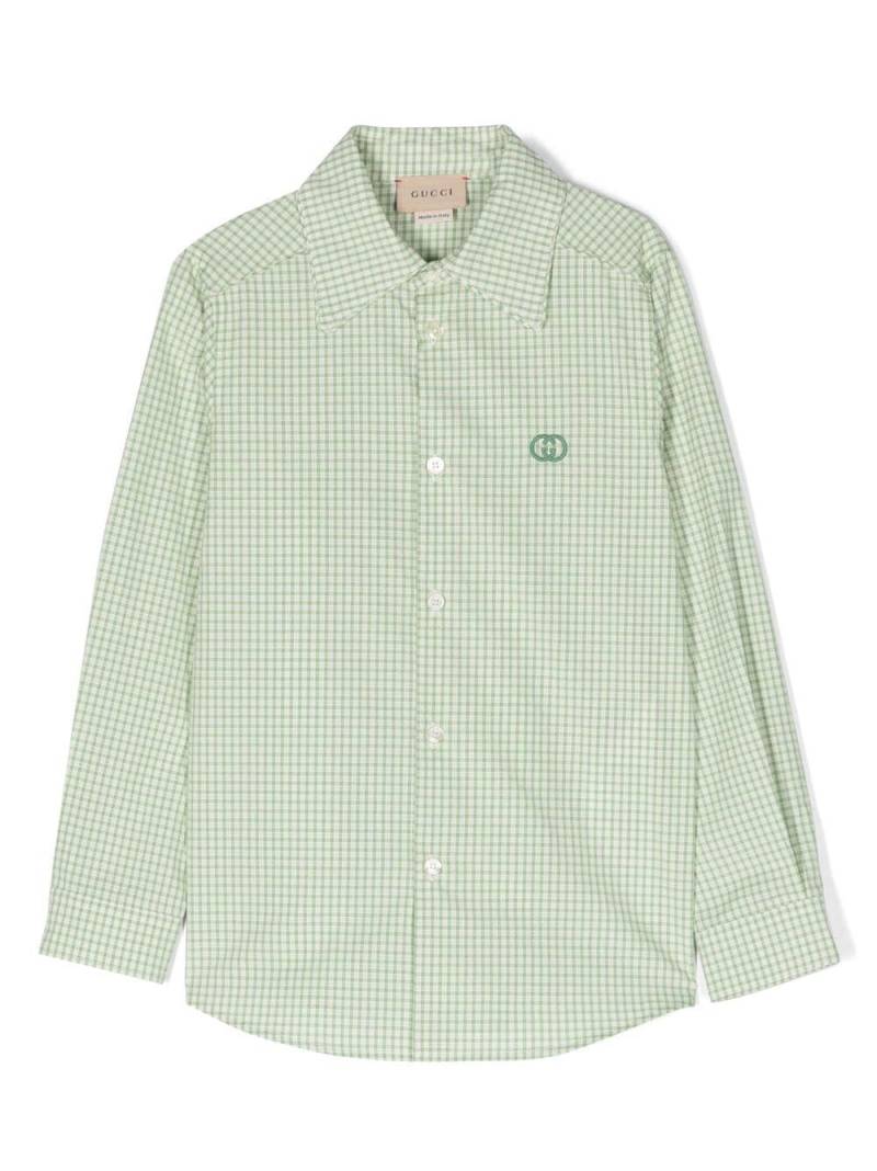 Gucci Kids check-print shirt - Green von Gucci Kids