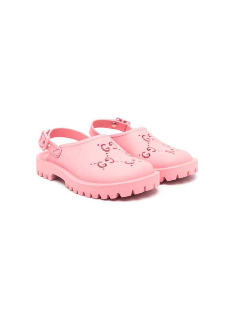 Gucci Kids GG Supreme cut-out sandals - Pink von Gucci Kids