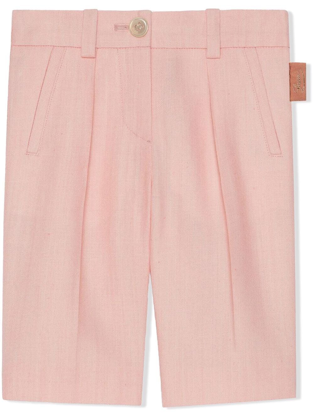 Gucci Kids dart-detail straight-leg trousers - Pink von Gucci Kids