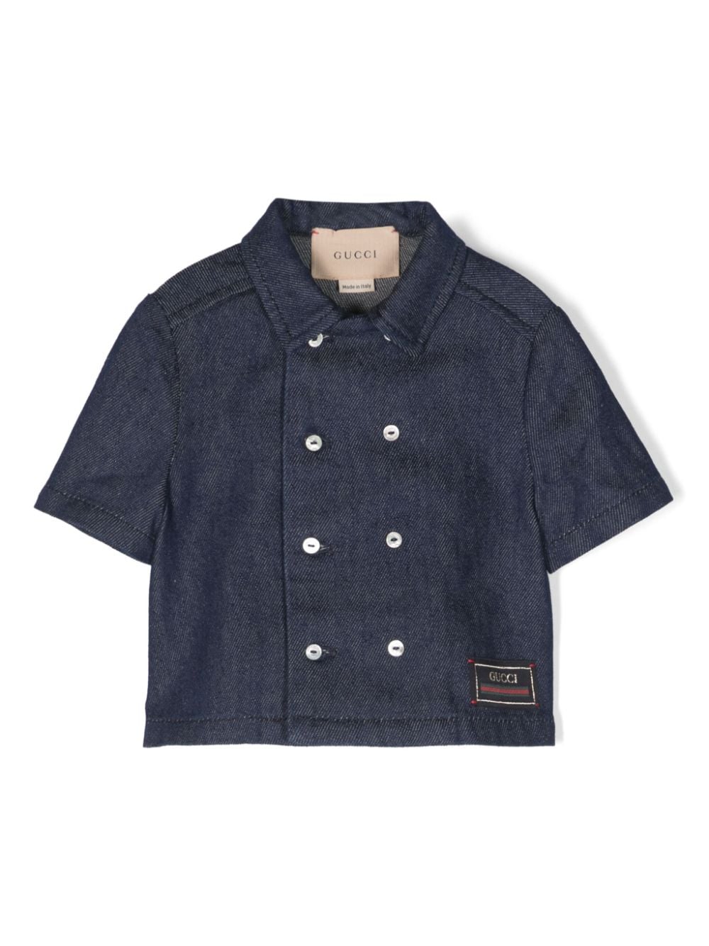 Gucci Kids double-breasted denim jacket - Blue von Gucci Kids