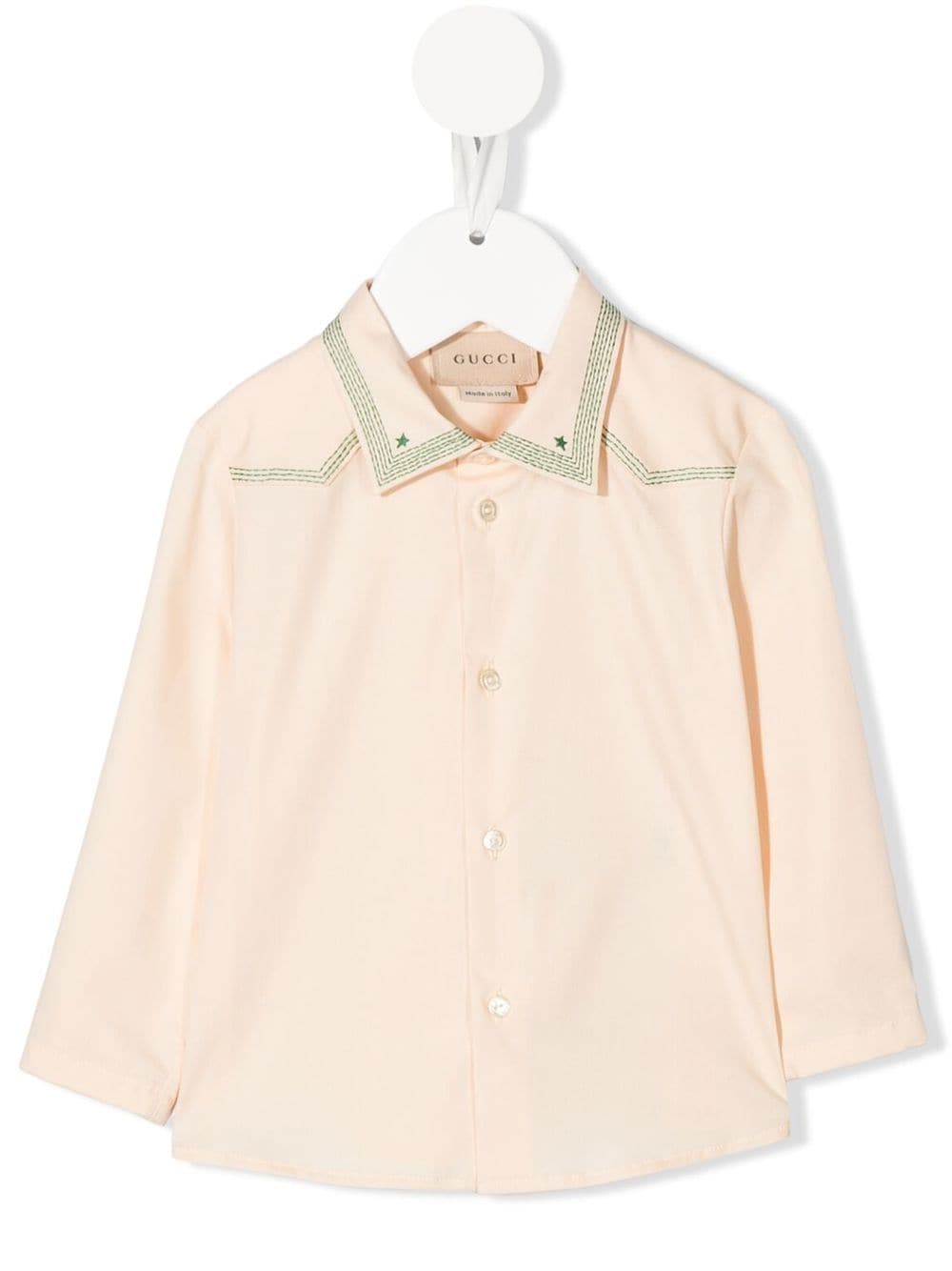 Gucci Kids embroidered cotton shirt - Neutrals von Gucci Kids