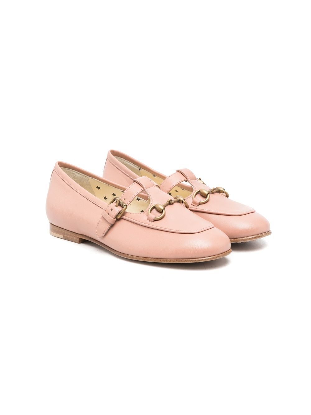 Gucci Kids horsebit leather loafers - Pink von Gucci Kids