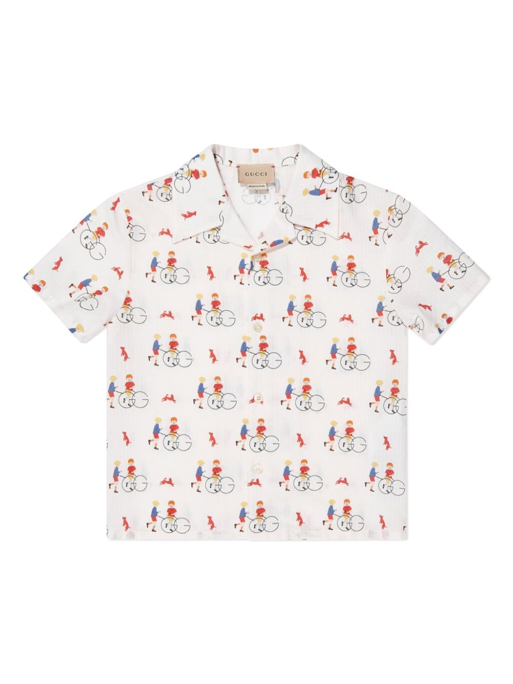 Gucci Kids illustration-print short-sleeved shirt - Neutrals von Gucci Kids