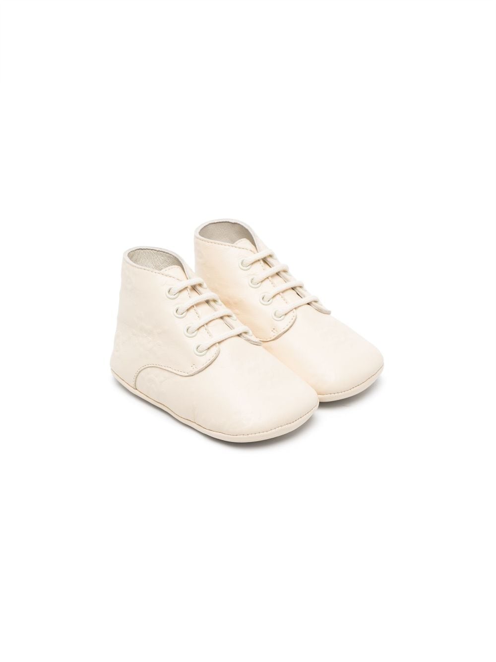 Gucci Kids logo-embossed leather shoes - Neutrals von Gucci Kids