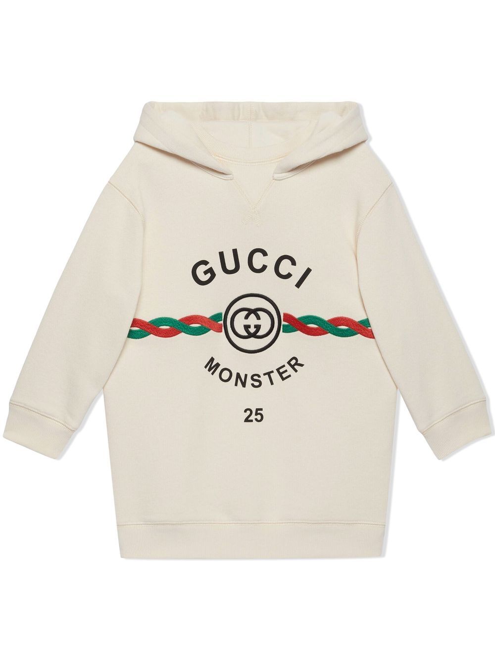 Gucci Kids logo-embroidered cotton hoodie - White von Gucci Kids